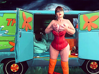 Granny Velma Dinkley: Blowjob, BBC Up Shaggy's Ass & Cum In Velma's Mouth 1525FAP