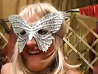 My Slutty Wife in Mask Gets Tits Covered in Cum Threesome