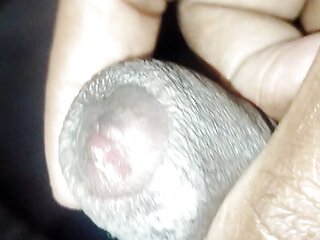 Rubbing the and extracting sperm. Big black.