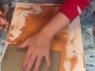 In Big Eyeglasses Asmr Acrylic Art Bloom in the Mist Part 1