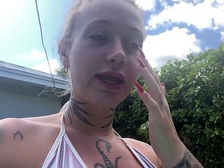 Public pool, public stranger, poolside fuck
