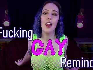 A FUCKING GAY REMINDER - PREVIEW - Gay Confession Encouragement, Homoerotic Dirty Talk by Miss Faith Rae with POV Eye Contact and Fishnet Lingerie - HD 1080p MP4