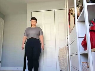 Cute curly brunette solo webcam masturbation