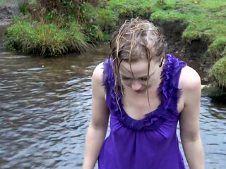 Welly Sploshing in Boots and No Panties!