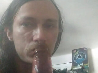 Sissy Mae deepthroats a dildo (ASMR version)
