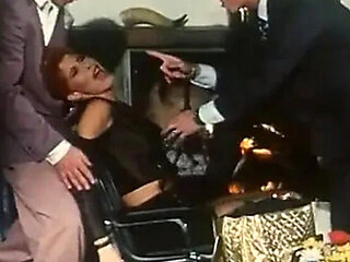 Milly D'Abbraccio Vintage Threesome - Italian Redhead Pornstar Takes Two Guys Creampie