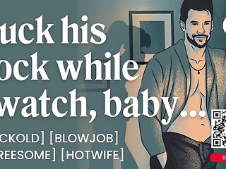 ASMR Audio Porn: Cuckold Husband Watches His Wife Get Fucked &ndash_ Hotwife &amp_ Blowjob &ndash_ Erotic Audio Roleplay for Women