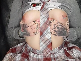 College Girl in Virgin White Panties