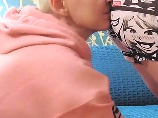 Sniffing, rubbing, rimjob