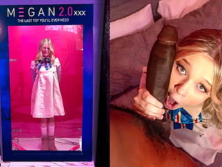 Petite Teen M3Gan Gets Destroyed by Big Black Cock - Halloween Cosplay BBC Special