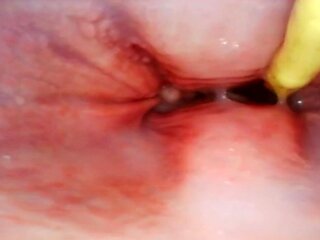 EXTRAORDINAIRE. CAMERA INWARDS HER VULVA WHILE I CRAM HER WITH JIZZ