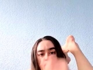 Peachofscotland Solo Masturbation In Fishnet