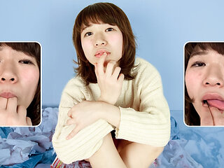 Amateur Girl Miki's Amateur-style POV Finger Licking and Oral Service