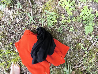 Bouncy Tits Slapped Hard - Public Naked Punishment Under Train Bridge