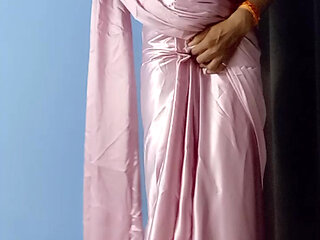 Amazing satin sarree for my stepmom