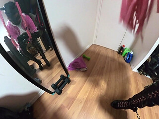 Sissy Maid Self Bondage - Trying 360 Camera