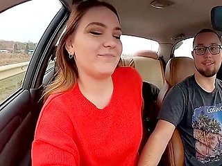Everyone Saw What She Was Doing. Blowjob While Driving!