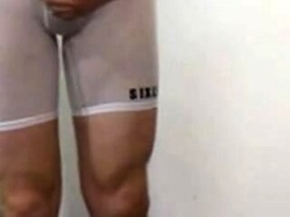 Twink's Webcam See-Through Mesh Cum Show