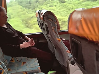 I sucked a guy on the bus and got excited about it and came on myself and ate my own cum.
