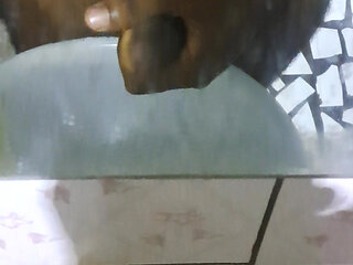 Bathroom sex porn star. African black long penis sex and ejacualtion sperms and masturbation. Romancing my long BBC cock long Er