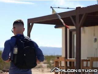 FalconStudios - Tristan Hunter's Cock Goes Pendulum When He Rides Hunk Outdoors