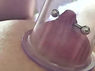 Pumping Suck Hard My Pierced Nipples