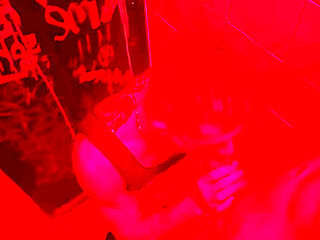 The club security guard fucks me all night in a toilet stall.