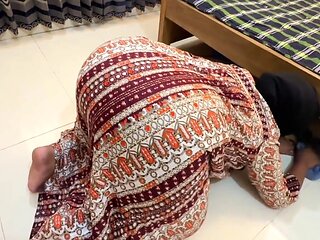 Egypt Beautiful Big Ass & Tight Pussy Hot Stepmom Stuck Under Bed Then She Want Rough Anal From Me