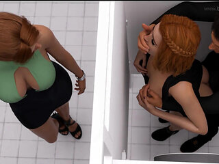 Quick sex in the bathroom while stepmom is eating her dinner. Become a Rockstar, Selina part 3