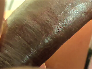 Black Man Playing the Try Not Cum Challenge with His Wife Sucking on His Cock and Ended up Cumming Hard Inside Her Mouth