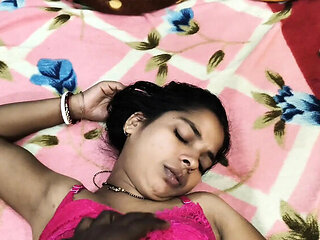 Indian Village Cute Stepsister Doggy Style Fucking in Bedroom - Hindi Homemade Sex Video