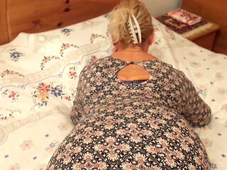 Amateur Blonde Mature Wife Enjoys Half Clothed Sex