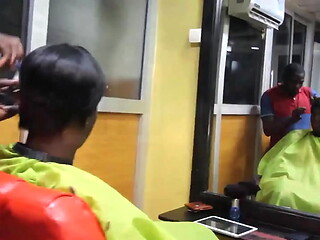 Salvador Gomez one of the best porn actors on the African scene decides to fuck the young Ugandan Latifa in the middle of a massage session in a beauty salon it'_s great this work session let'_s admire