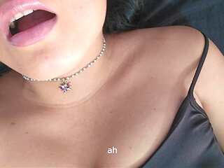 I take advantage of the opportunity to masturbate alone in my room