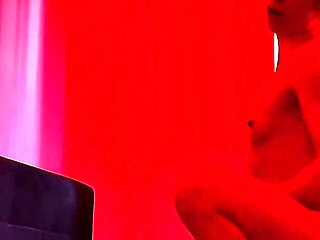 Bedroom Fun. Sensual Sex Under Red Lights