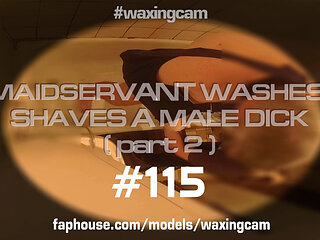 (part2) Maidservant Shaves a Male Dick
