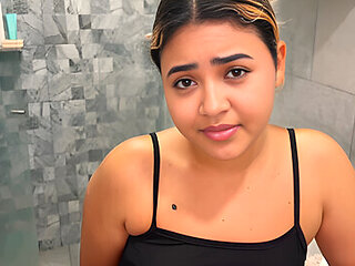 Stepsister Insecure About Her Small Tits Ends Up Fucking Her Stepbrother