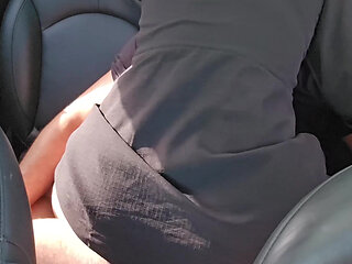Hot Sex in the Back Seat of the Car and Husband Driving - Part 2