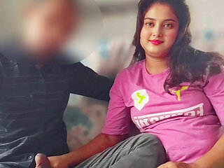 Desi Village Girl Soniya so Happy with Her Lover's Big Cock, Beautiful Teen Babe Girl Fucking When Alone