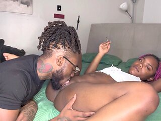 Get high and have fun with my creamy wife Kai while she rides that big dick