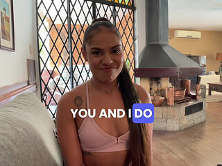 Big Booty Latina Came for Casting, Endeds up on Her Knees! Sloppy Rimjob and Cum Swallow-povblowjob