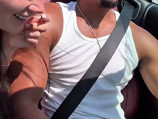 Mary Rock Sucked Her Boyfriend's Dick in the Car