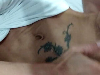 Tattooed Asian fucked & filmed very close