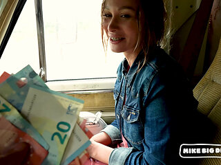 MikeBigDick: This bitch with braces will do anything for money.