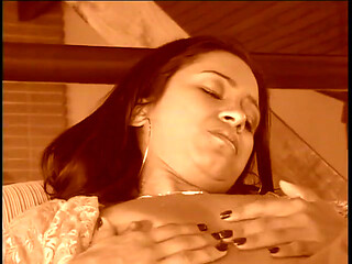 Latina with curvy body strokes and deepthroats large white cock then fucks
