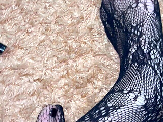 Playing with My Legs in Sexy Stockings and Heels