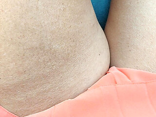 Horny Mature Stepmom Masturbates and Teases Her Stepson in the Car