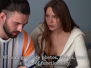 Stepmother caught me with her AI nudes. She get horny and let me fuck her