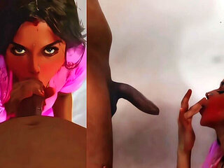 Horny Indian Bhabhi Gives a Delicious Blowjob to Neighbour Boy and Eats Cum.with Clear Audio