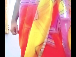 Indian Gay Bottom Crossdresser in Rainbow Saree Making Pride for Lgbtq real hard xxx sex